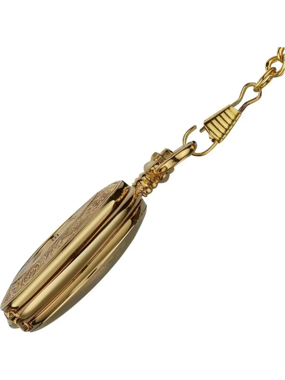 Vintage Mechanical Pocket Watch for Men, Hand-Wind Skeleton Design with Chain